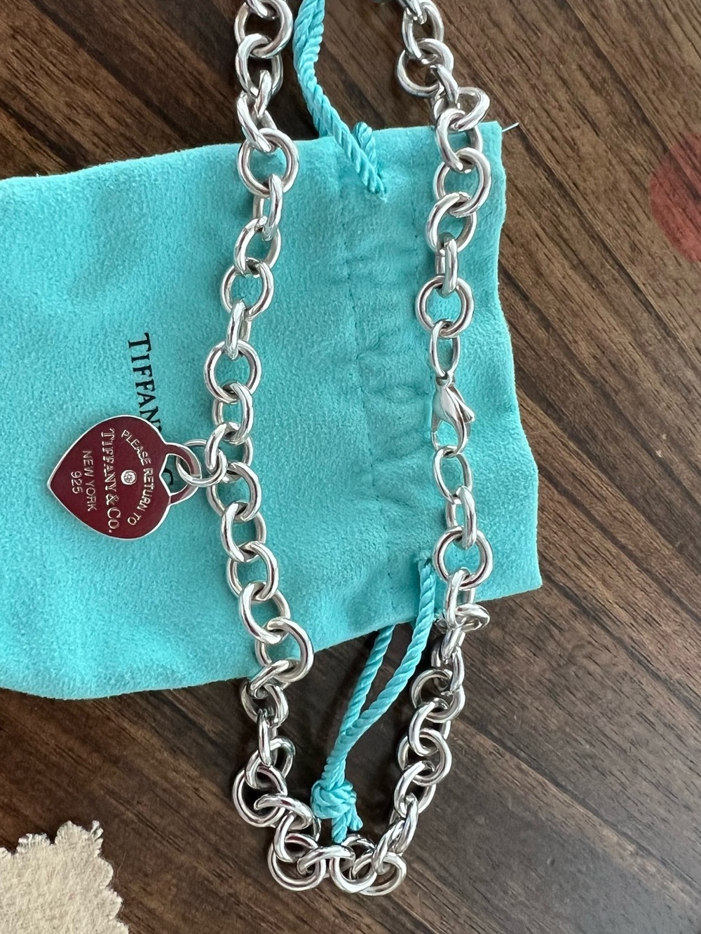 Tiffany & Co. Sterling Silver Heart Tag Necklace with Diamond - Silver - Picture 4 of 4